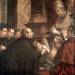 St. Ignatius receiving the papal bull of the foundation of the company of Jesus from Pope Paul III
